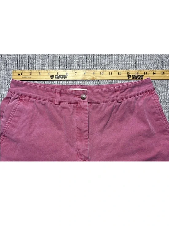 Eddie Bauer Chino Cotton Cropped Pants Size 12 Mauve Pink Minimalist Capsule - Picture 7 of 8
